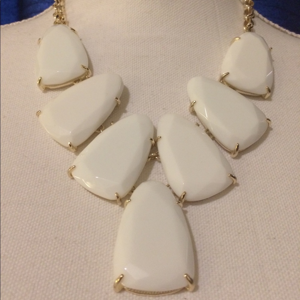 Kendra Scott White Harlow Statement Necklace
